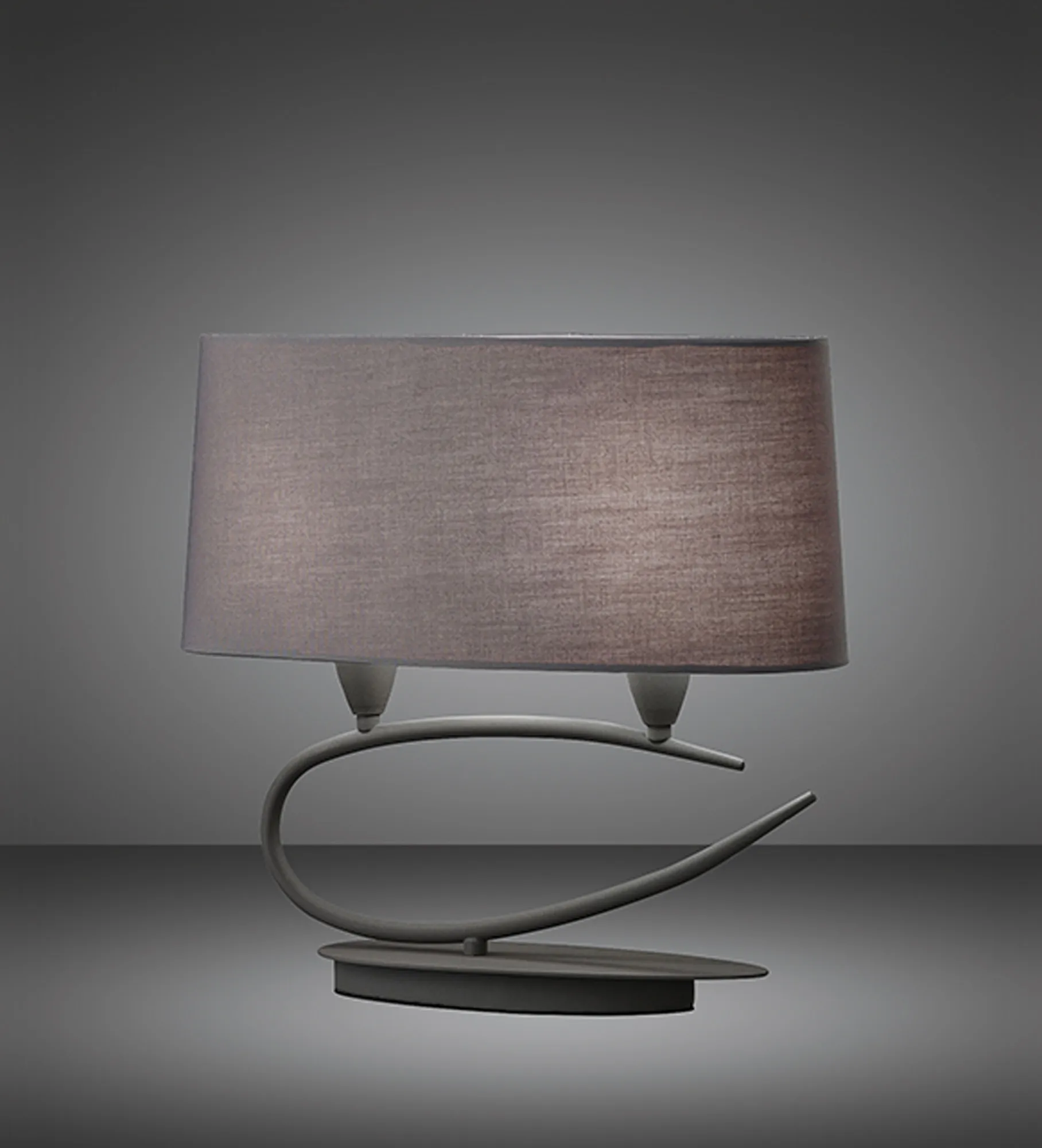 Lua Ash Grey Table Lamps Mantra Shaded Table Lamps